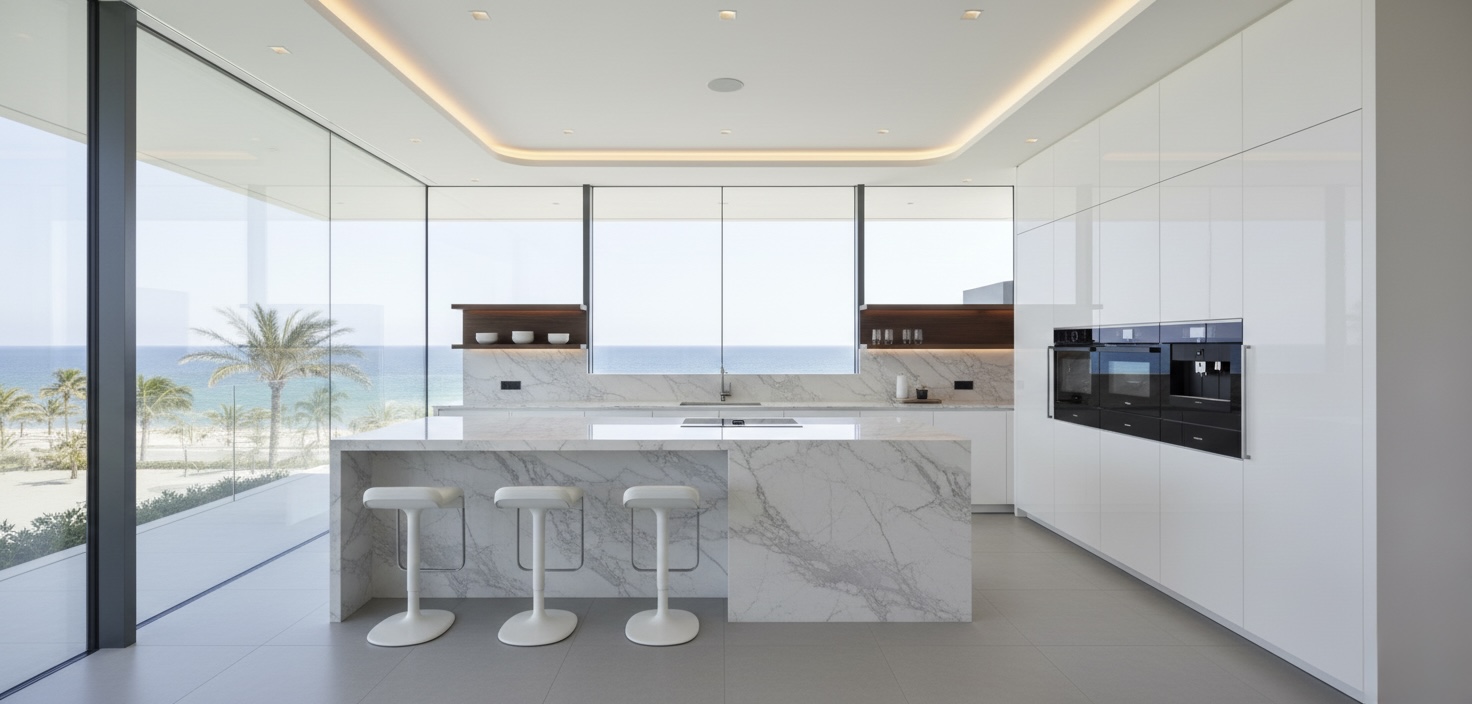 Mediterranean coastline panorama from the Netanya new build
