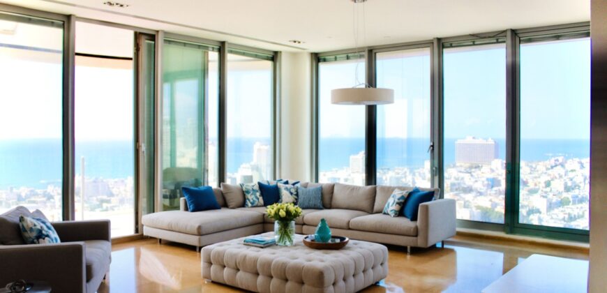 Rare Half-Floor Residence with Sea View | Frishman Tower, Tel Aviv