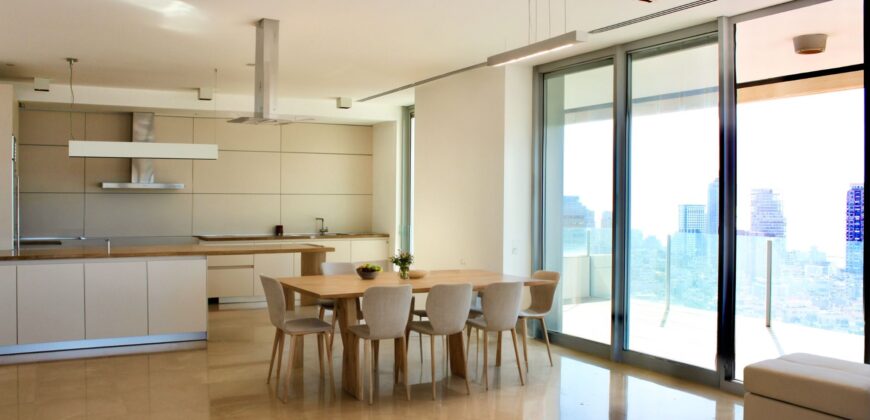 Rare Half-Floor Residence with Sea View | Frishman Tower, Tel Aviv