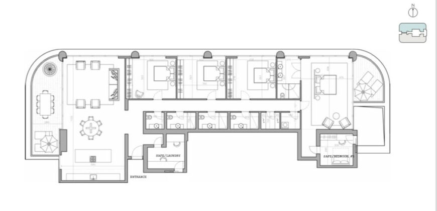 Rare Half-Floor Residence with Sea View | Frishman Tower, Tel Aviv